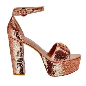 Guess Seton Pink Sequin Platform Heels